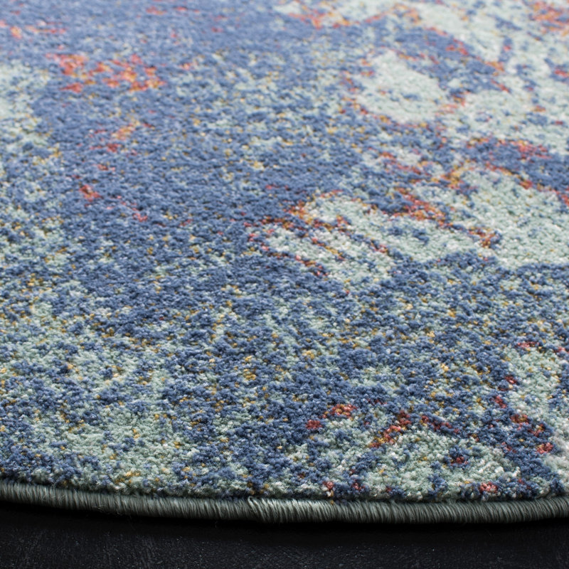 Christa Performance Abstract Rug, Round 6'7"