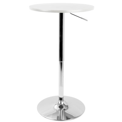 Table de bar réglable réglable en blanc