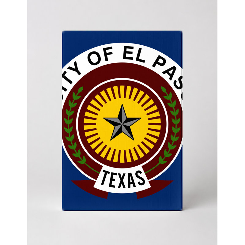 Art mural sur toile, "El Paso", H 18 po x l 12 po