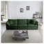 Canapé modulaire surdimensionné en L avec repose-pieds réversible en chenille verte Free Combination Comfy Upholstery-823723771