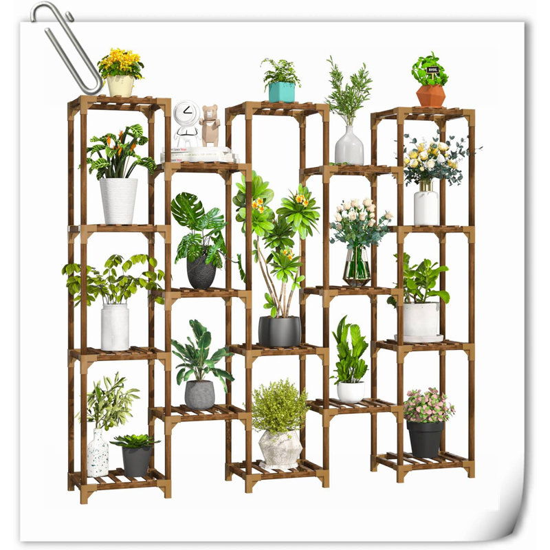 Support pour plante d'intérieur et d'extérieur, grande tablette pour plantes multiples, 17 niveaux de support à plantes