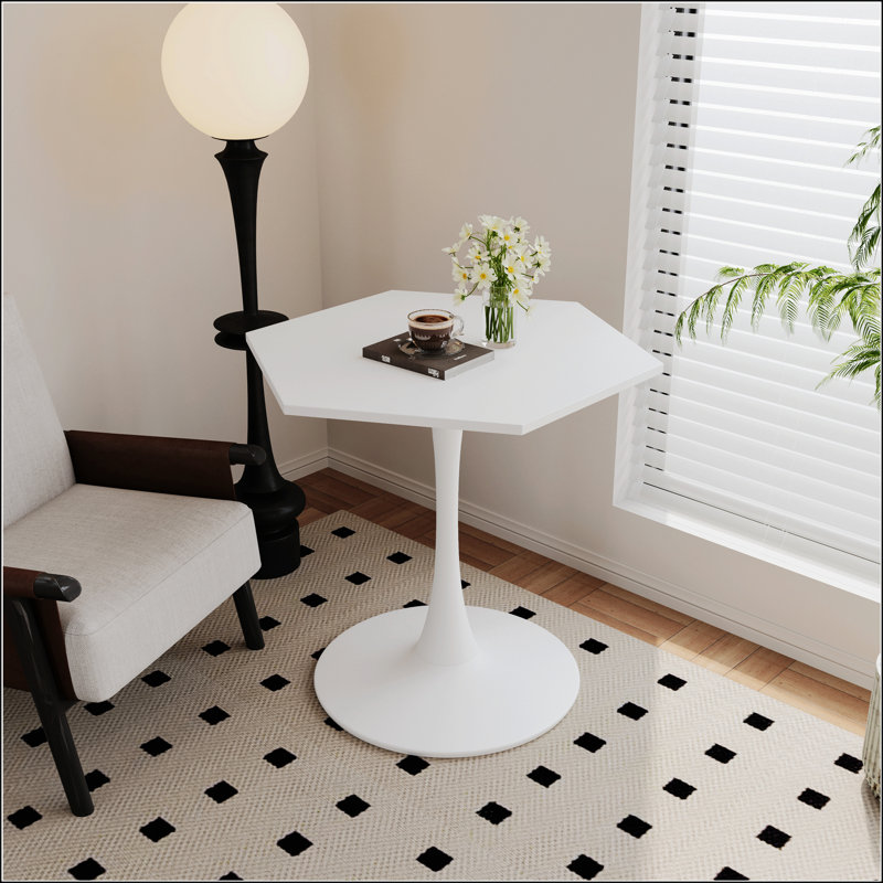 31.50"Modern Hexagonal Coffee Table, White