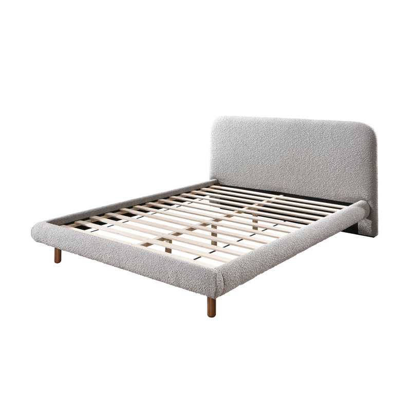 Grand lit Cleo Grey Boucle, Grand lit