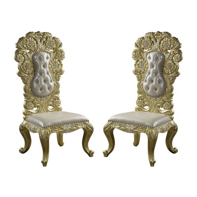 Chaise d'appoint capitonnée en gris