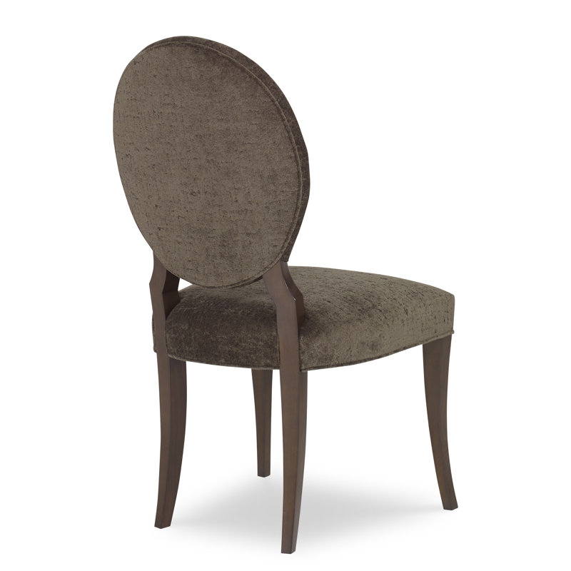 Cameo Dining Chair, American Walnut, Filigree Ivory 100% Polyester
