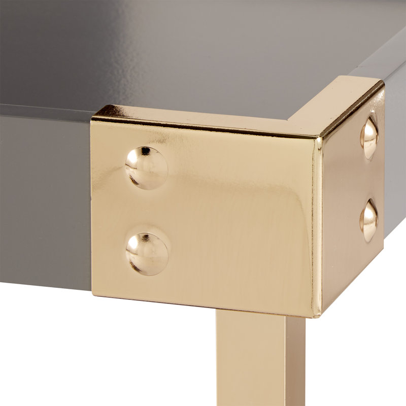 Chakela Coffee Table, Gray, Gold