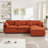 Ergonomic 3-Seat Sectional Sofa