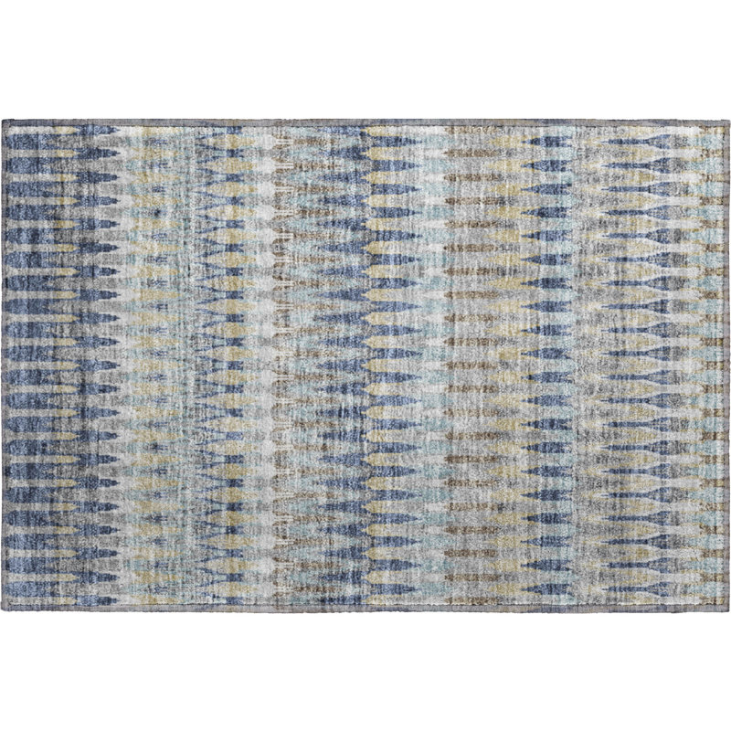 Premium Machine Washable Prisco Taupe Rug, Rectangle 1'8" x 2'6"
