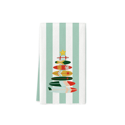 Summer Nautical Polyester Hand Towel, Absorbent Fast Drying Kitchen Towel With Sailboat Print, 23.6x15.7in White