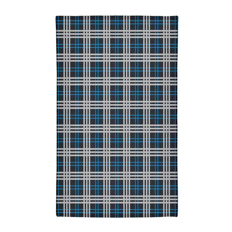 Tapis noir à carreaux, Rectangle 4 pi x 6 pi
