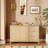 Fluted Storage Cabinet 2 Door with Drawer & Adjustable Shelf-1887966491