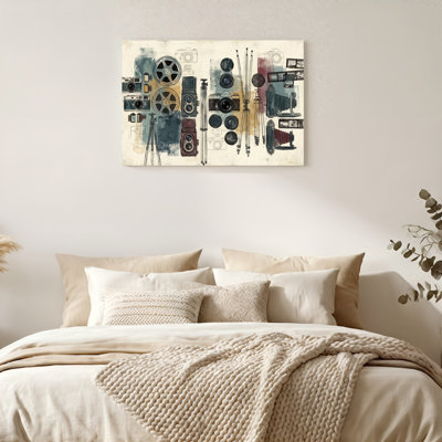 «Gallery Wrap», art mural sur toile pour le salon, la chambre à coucher, le bureau ou le vestibule - décoration murale décorative avec appareil photo rétro
