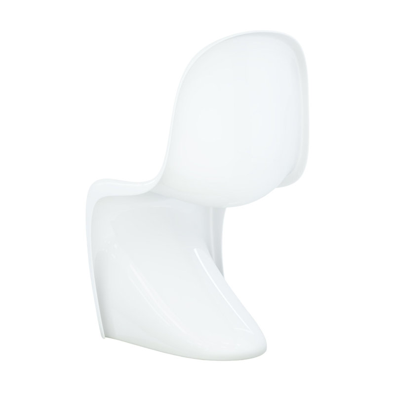 Chaise Modholic Wave, blanc brillant (ensemble de 4), Blanc