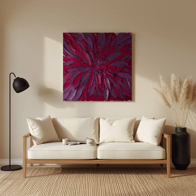 Neo Expressionism 48 Red Metal Wall Art, 192" H x 192" W x 0.05" D