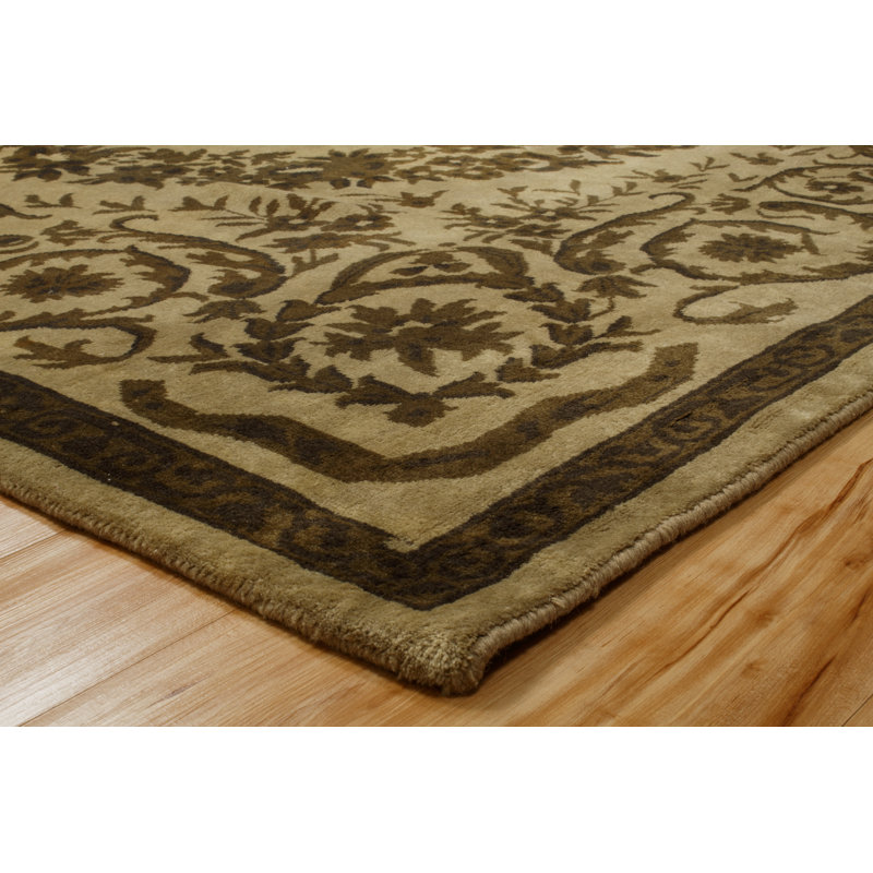Alfonsa One-of-a-Kind 9' X 12' Wool Area Rug in Cream