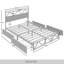 Lit plateforme double en métal avec rangement en chêne naturel-106491485-106491490