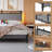 Bed Frame With LED Light And Charging Station, With Storage Headboard-390696086-390696075