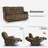Power Reclining Sofa with Convertible Drop-Down console, Heat and Massage, 3 Seat Recliner Couch-1708699663