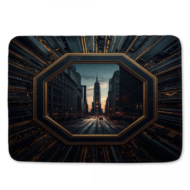 Tapis de bain City Skyline Skyscraper, L 34 po x L 21 po