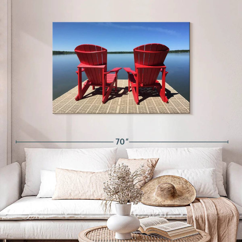 Chaises Adirondack rouges Mehar, H 30 po x l 45 po