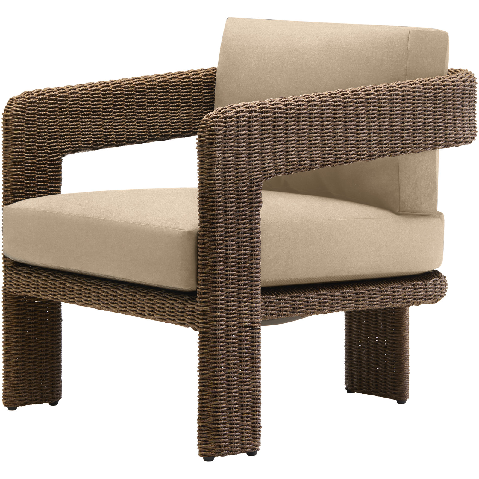Amber Sunbrella® Patio Lounge Chair, Canvas Beige