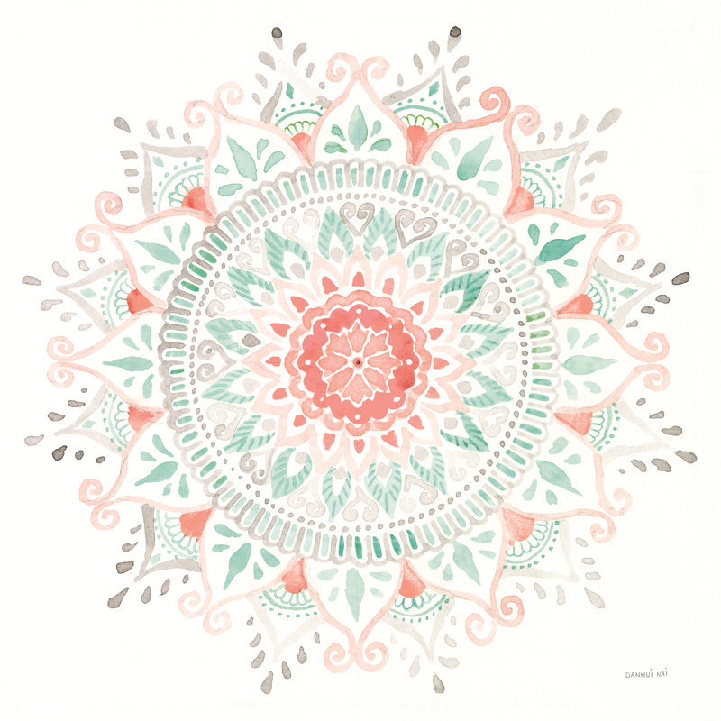 Mandala Delight I by Danhui Nai - Wrapped Canvas Painting, 30cm H x 30cm W