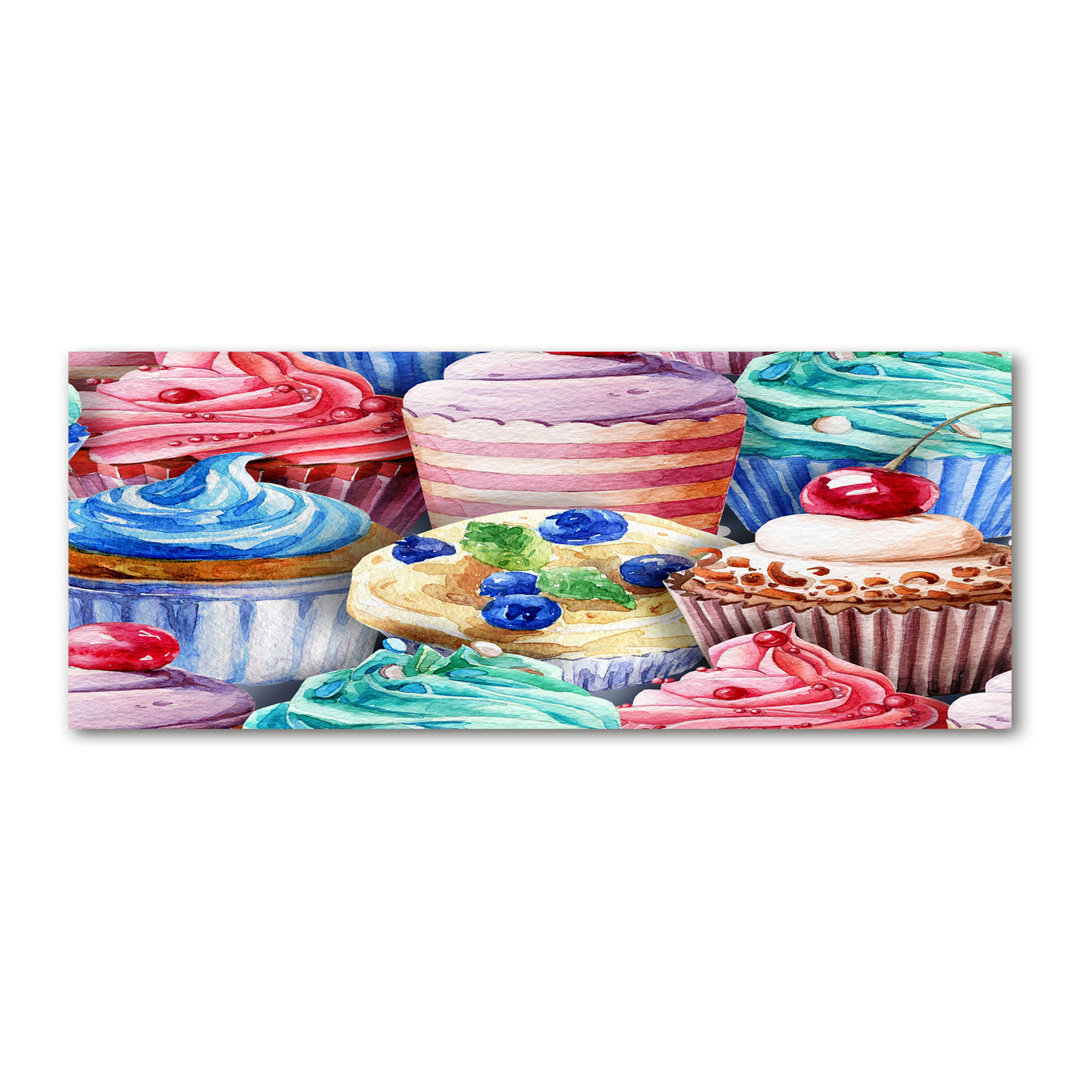 Bunte Muffins - Kunstdrucke auf Leinwand