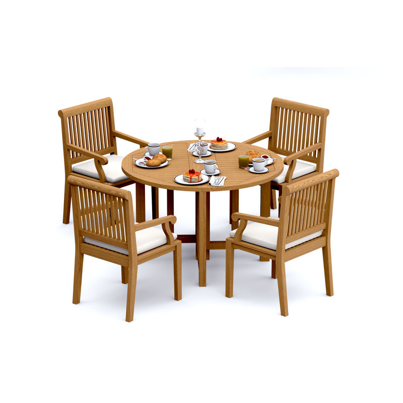 Ensemble repas d'extérieur rond Sack, 4
