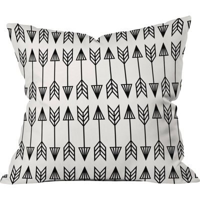 Housse de coussin carrée à motif de flèches et insert