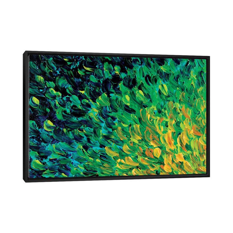 Deep Sea Drift II, reproduction d'art sur toile tendue, H 18 po x l 26 po x P 1,5 po, Toile avec cadre noir, Pas de tapis