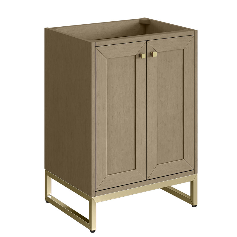 Chianti 23.6'' W Single Vanity, Radiant Gold, Walnut Whisper