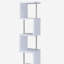 Bibliothèque blanche et chrome à 4 niveaux