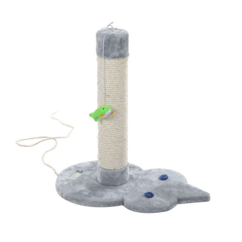 19'' Gray Sisal Cat Tree with Mouse Base