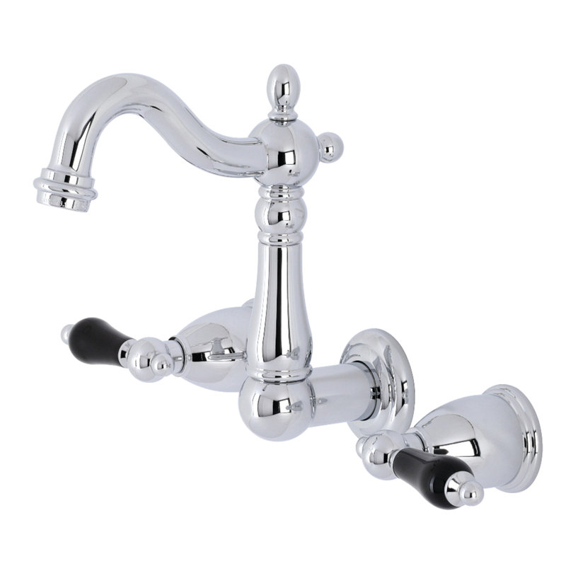 Kingston Brass Duchess Two-Handle Wall Mount Bathroom Faucet, Polished Chrome