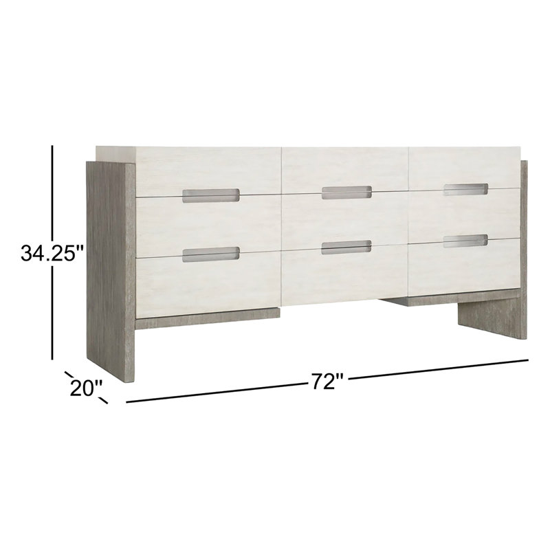 Foundations 9 - Drawer Dresser, Linen/Light Shale