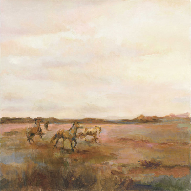 Mustangs Under Big Sky Warm, H 20 po x l 20 po