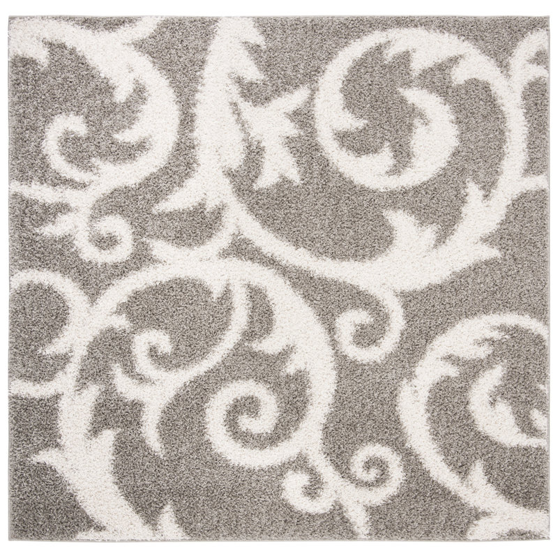 Byrnedale New York Shag Performance Floral Indoor/Outdoor Area Rug, Square 6'7"