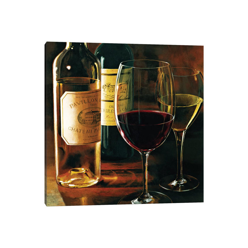 Rouge Et Blanc by Stefano Ferreri - Wrapped Canvas Print, 30.48 cm H x 30.48 cm W
