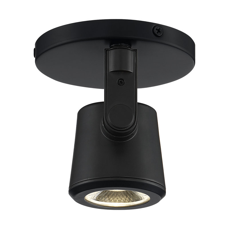Plafonnier semi-encastré à DEL 1 lumière 4,75 po Aalivia, Noir