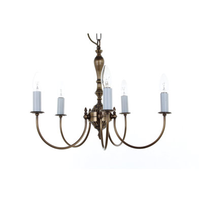 Nottingham 5 - Light Candle Style Chandelier