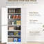 Garde-manger blanc 72,5 po - Armoire avec 4 portes et tablettes réglables pour le rangement dans la salle à manger