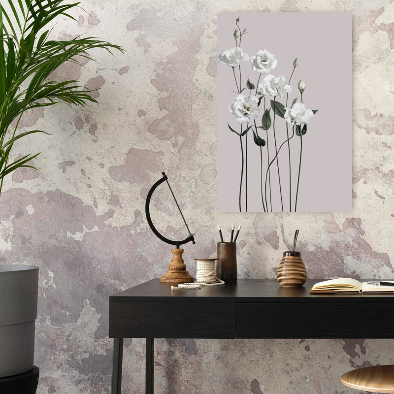 Fleur 1, art contemporain abstrait, H 24 po x l 16 po