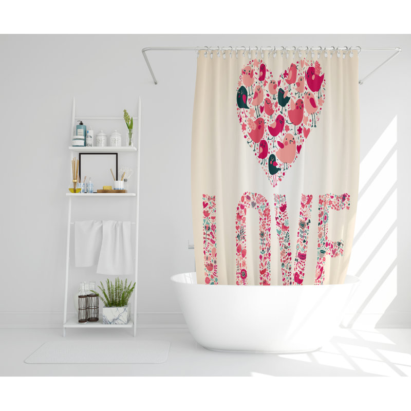 Herwig Polyester Shower Curtain, 168cm H x 168cm W