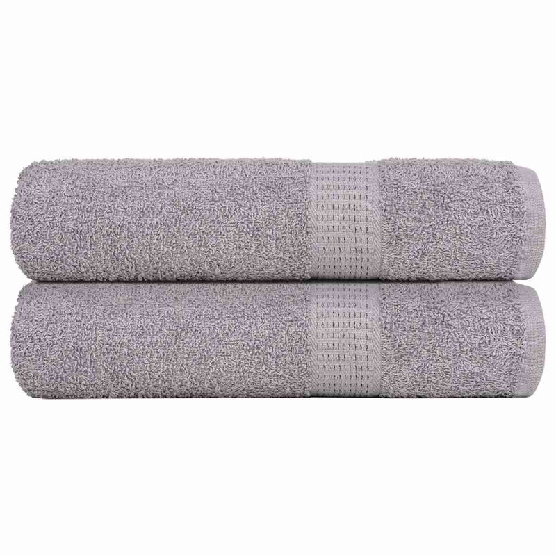Sawiki 100% Cotton Bath Towels, Grey, Bath Towel - 2 Pack