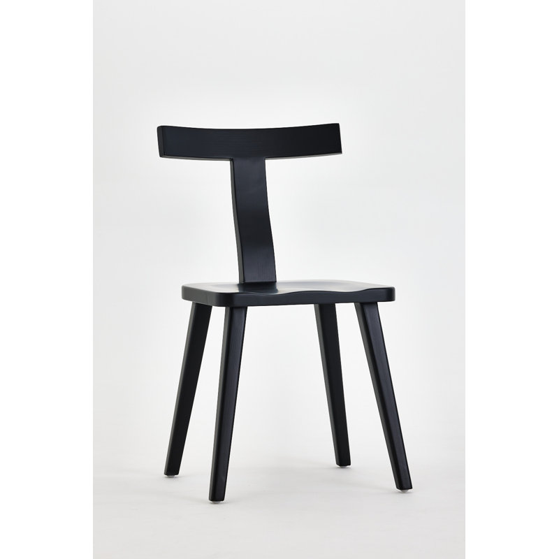 Solid Wood Armchair in Black