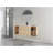 48'' Wall-Mounted Bathroom Vanity with White Ceramic Sink and 2-Storage Shelves & 1-Soft-Close Door, KD-Packing, Plywood, American White Oak-1947872326