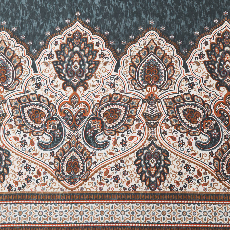 Paisley Monarch Microfiber Paisley Fitted Sheet, Full