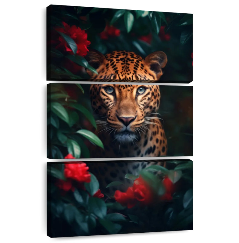 Brampt Leopard Flowers, 32" H x 20" W