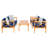 Mondovi Eucalyptus 4 - Person Patio Conversation Set with Cushions-1391530921