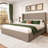 Upholstered Corduroy Bed with 4 Storage Drawers, King Size Platform Bed with Wingback Headboard, Brown-282893870-282893872